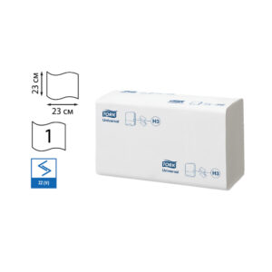 Полотенца бумажные 1сл Vслож 250л/пач ТОРК/Tellus UNIVERSAL 23х23 H3 (120108) (20 пач/кор)