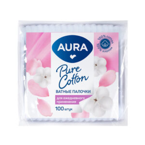 Ватные палочки AURA (100шт/упак)(120упак/кор)