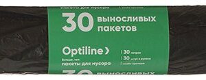 Пакет мусорный 30л ПНД черный 12мкм 500х600мм  (30шт/рул) (50 рул/кор)