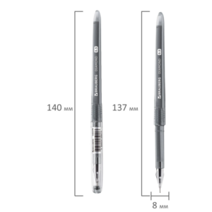 Ручка гелевая BRAUBERG DIAMOBD черная, линия 0,25мм (12шт/пач)